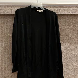 Black sweater button down